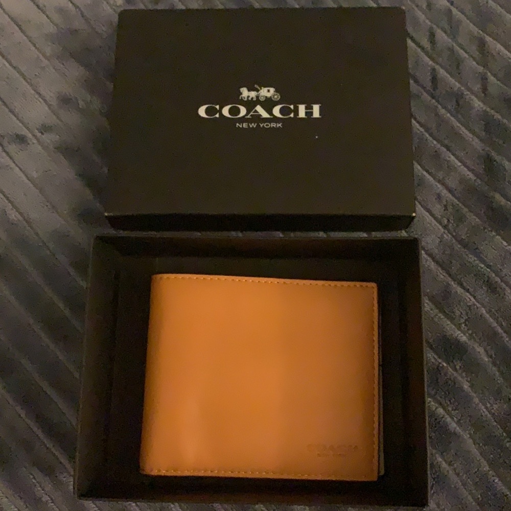 Coach Color Block Leather Wallet